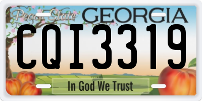 GA license plate CQI3319