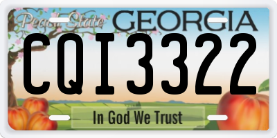 GA license plate CQI3322