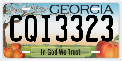 GA license plate CQI3323
