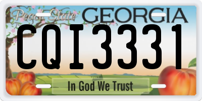 GA license plate CQI3331
