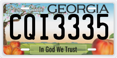 GA license plate CQI3335