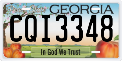 GA license plate CQI3348