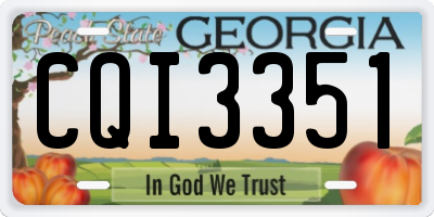 GA license plate CQI3351