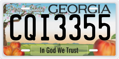 GA license plate CQI3355