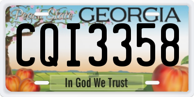 GA license plate CQI3358