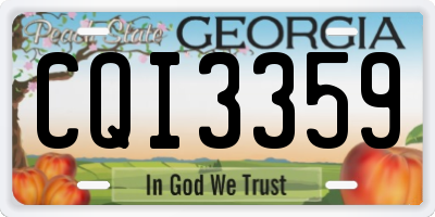 GA license plate CQI3359