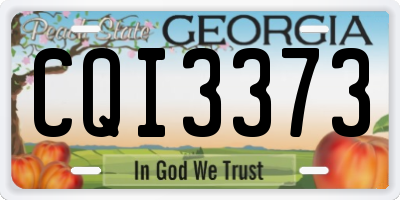 GA license plate CQI3373