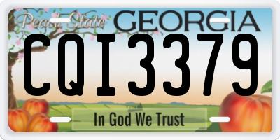 GA license plate CQI3379