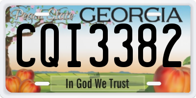 GA license plate CQI3382