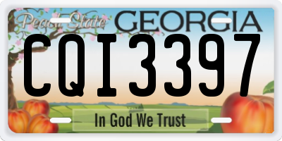 GA license plate CQI3397