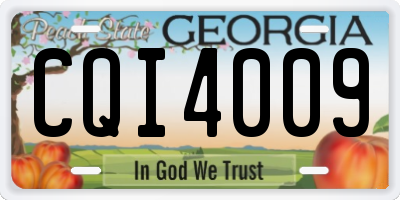 GA license plate CQI4009