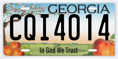 GA license plate CQI4014