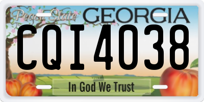 GA license plate CQI4038