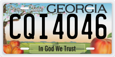 GA license plate CQI4046