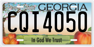 GA license plate CQI4050