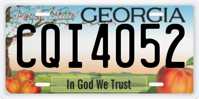 GA license plate CQI4052