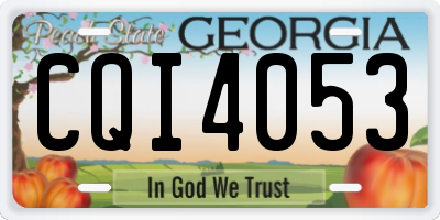 GA license plate CQI4053