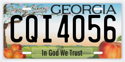 GA license plate CQI4056