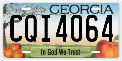 GA license plate CQI4064