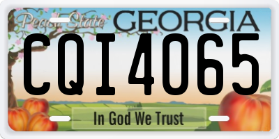 GA license plate CQI4065
