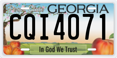 GA license plate CQI4071