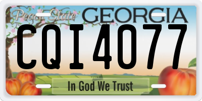 GA license plate CQI4077