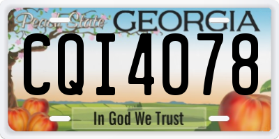 GA license plate CQI4078