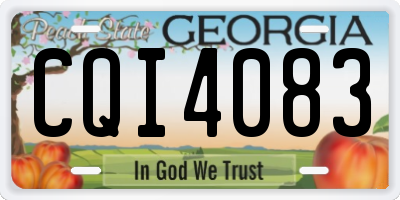 GA license plate CQI4083