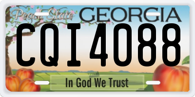 GA license plate CQI4088