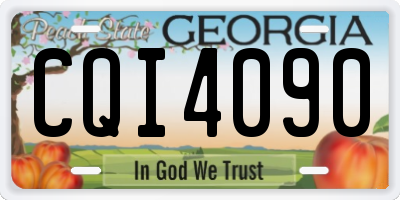 GA license plate CQI4090