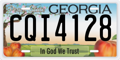 GA license plate CQI4128