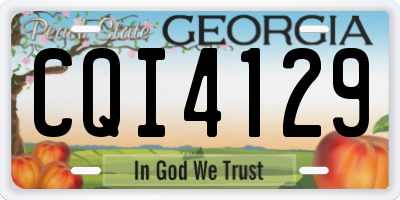 GA license plate CQI4129