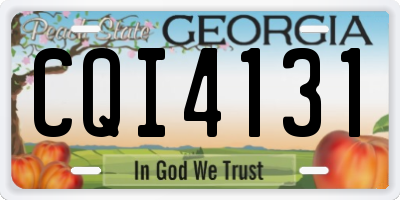 GA license plate CQI4131