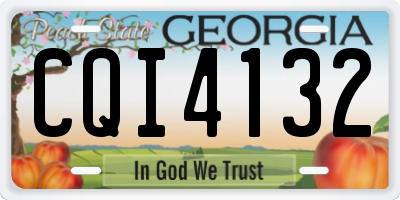 GA license plate CQI4132