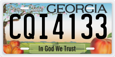 GA license plate CQI4133