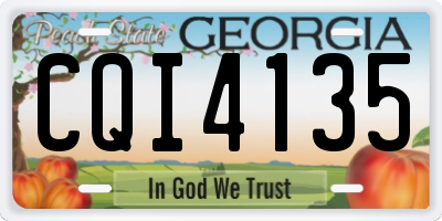 GA license plate CQI4135