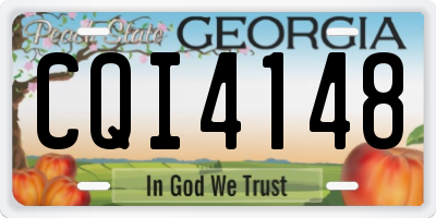 GA license plate CQI4148