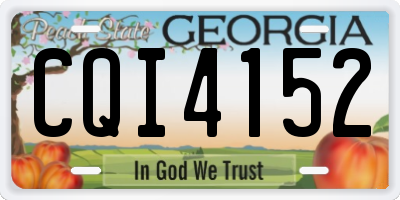 GA license plate CQI4152