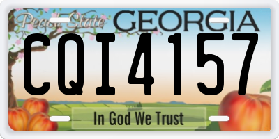 GA license plate CQI4157