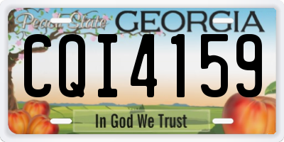 GA license plate CQI4159