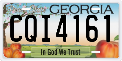 GA license plate CQI4161