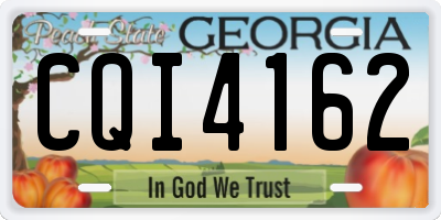 GA license plate CQI4162