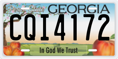 GA license plate CQI4172