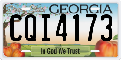 GA license plate CQI4173