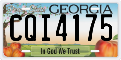 GA license plate CQI4175