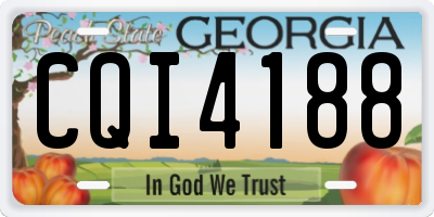 GA license plate CQI4188