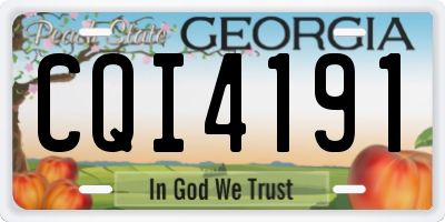GA license plate CQI4191