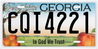 GA license plate CQI4221