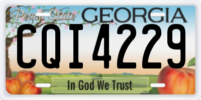 GA license plate CQI4229