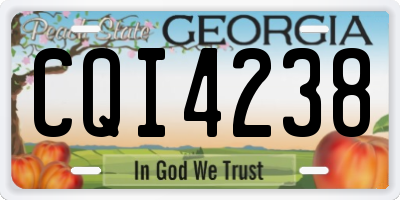 GA license plate CQI4238